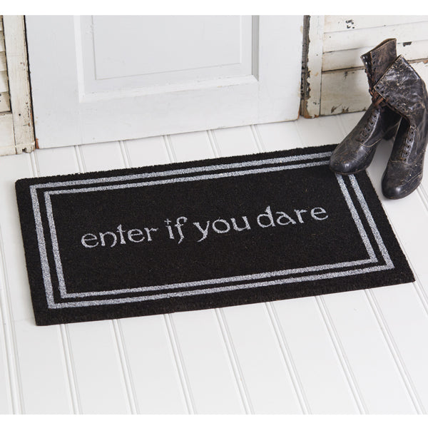"Enter If You Dare" Doormat • Coastal Compass Home Decor