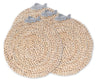 Twisted Seagrass w/ Pewter Fish Placemats • Coastal Compass Home Decor