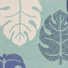 Turquoise Monstera Area Rug | Coastal Compass  Edit alt text