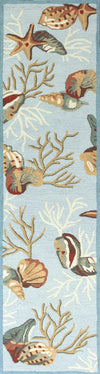 Blue Creature Runner Area Rug | Coastal Compass Home Decor