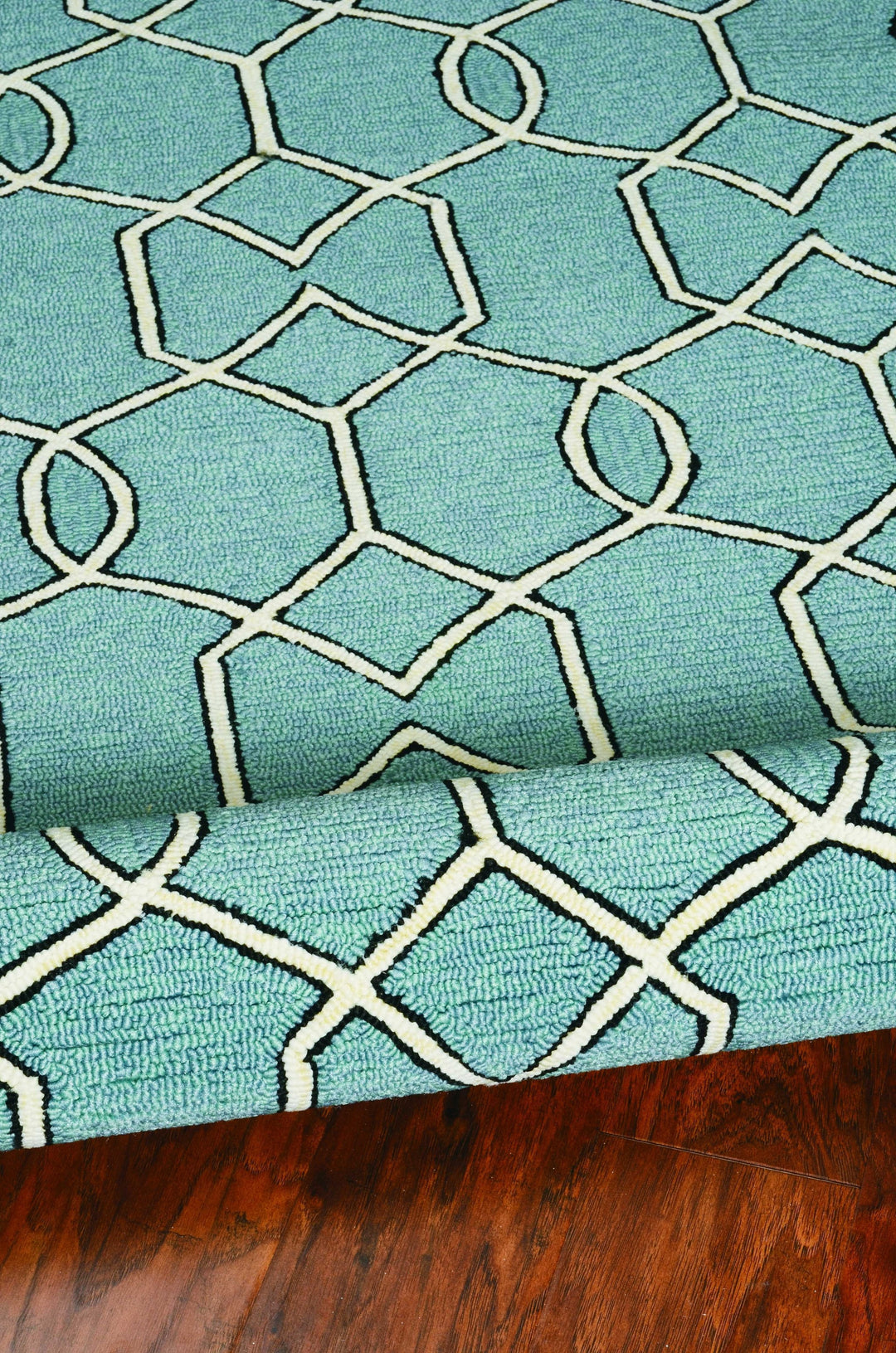 Spa Trellis and Diamond Coastal Rug