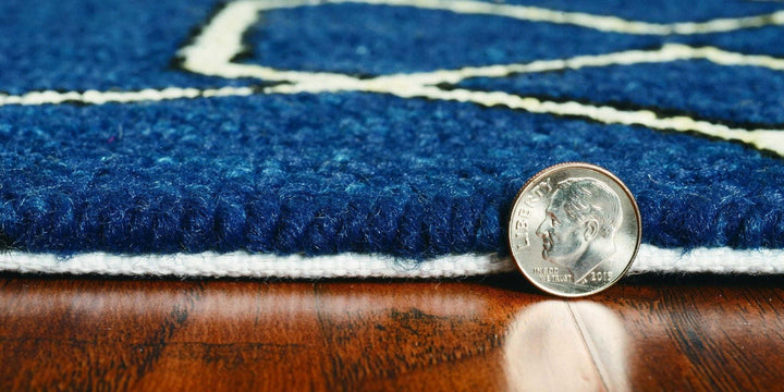 Navy Link Area Rug | Coastal Compass