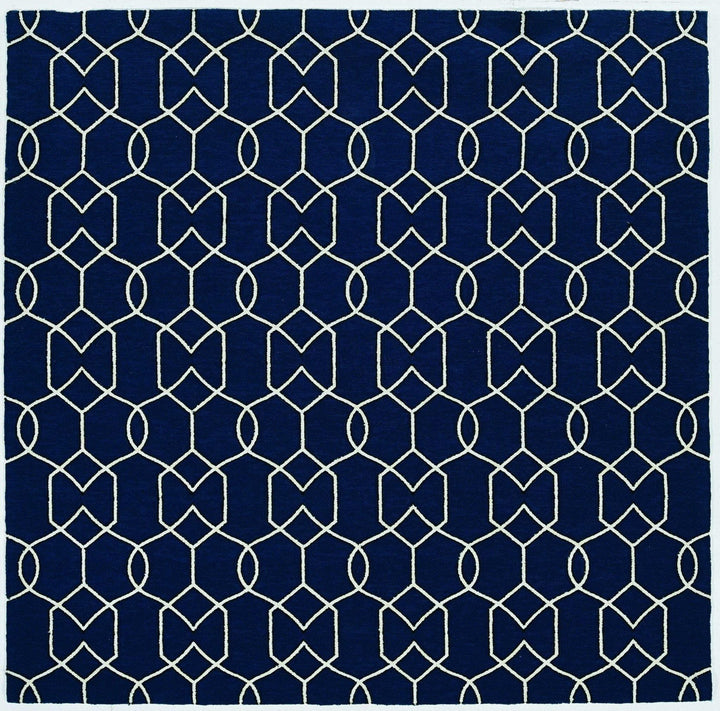 Navy Link Area Rug | Coastal Compass