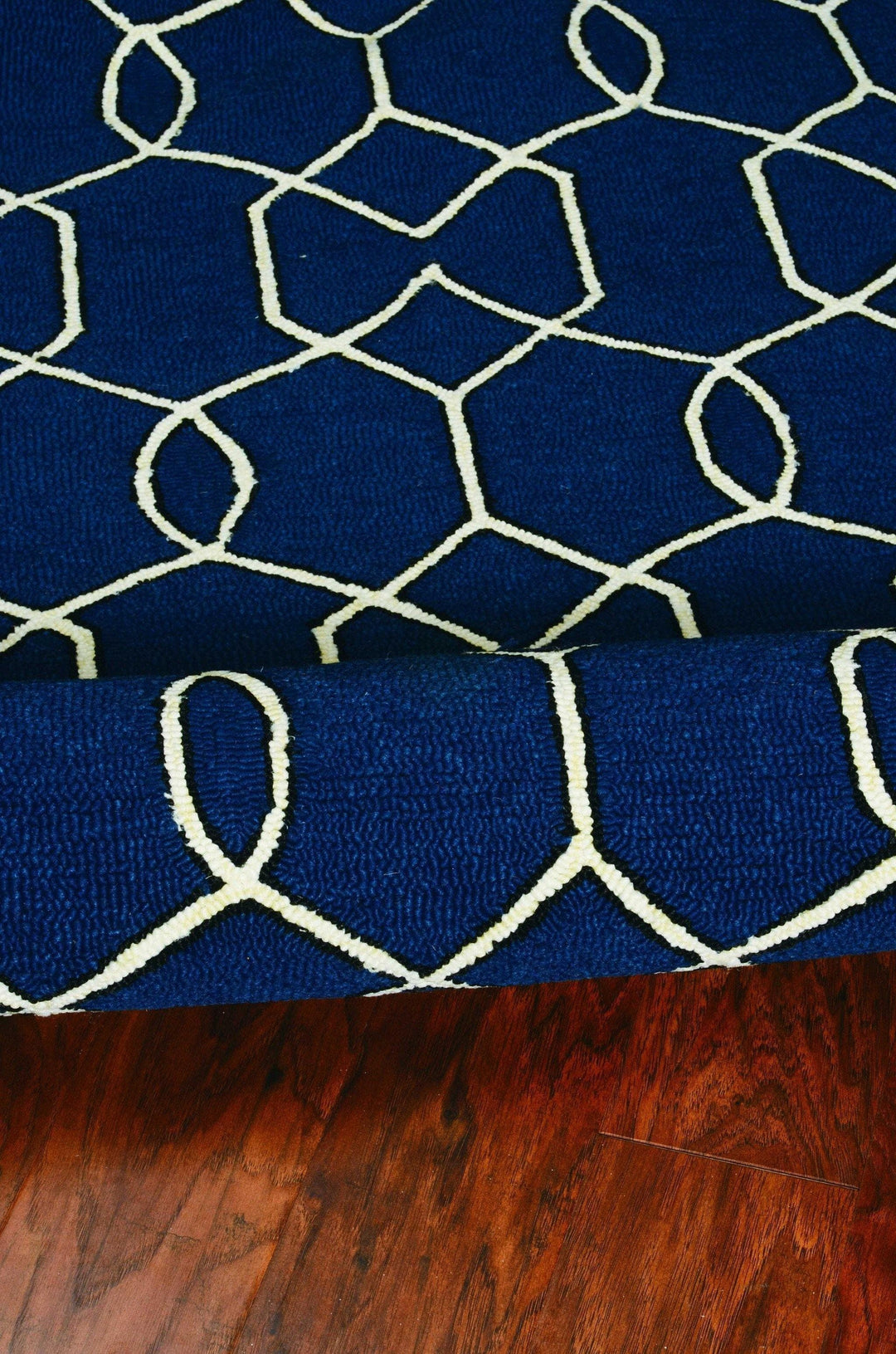 Navy Link Area Rug | Coastal Compass