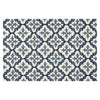 Ivory-Blue Mosaic Area Rug | Coastal Compass