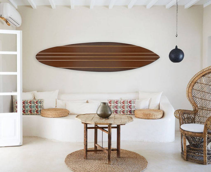 Multi Tonal Surfboard Wall Art - Coastal Compass Home Decor