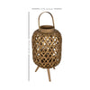 Bamboo & Wood Lantern Stand • Coastal Compass Home Decor