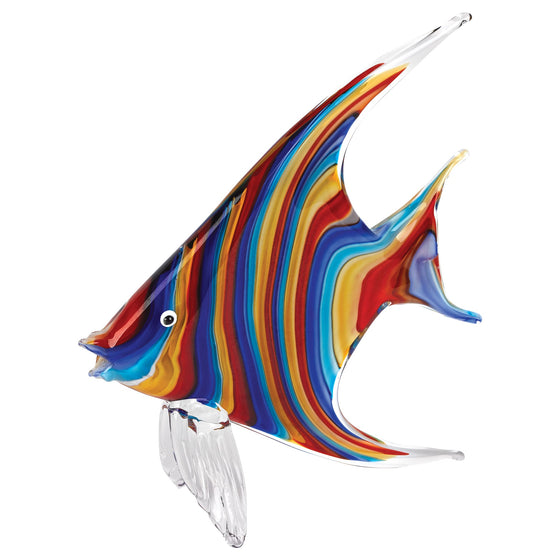 Mouth Blown Rainbow Tropical Fish Art Glass • Coastal Compass Home Decor