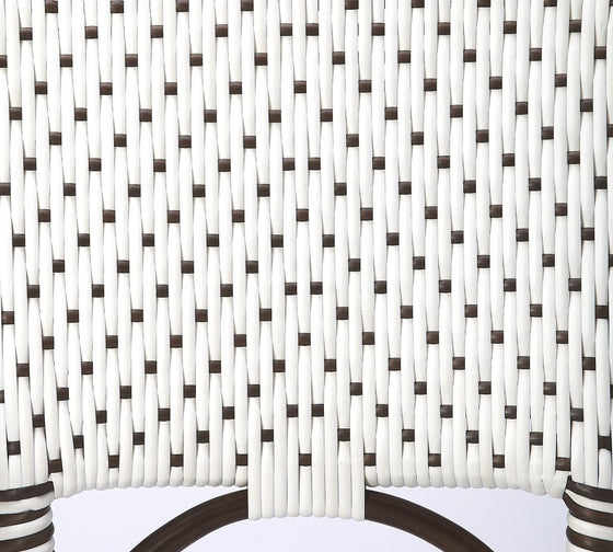White Chocolate Rattan Counter Stool | Coastal Compass Home Decor