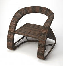  Contemporary Dark Brown Rattan Chair - Coastal Compass Home Decor