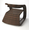 Contemporary Dark Brown Rattan Occasional Chair |-Coastal Compass Home Decor