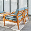 Natural Wood Sofa Chair | Coastal Compass Home Decor