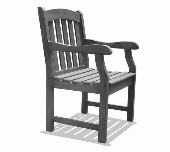 Slat Distressed Patio Armchair | Coastal Compass