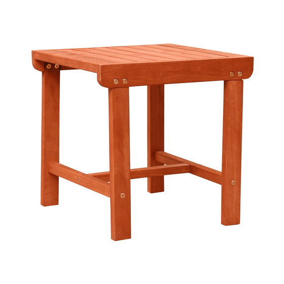 Sienna Brown Outdoor Wooden Side-table