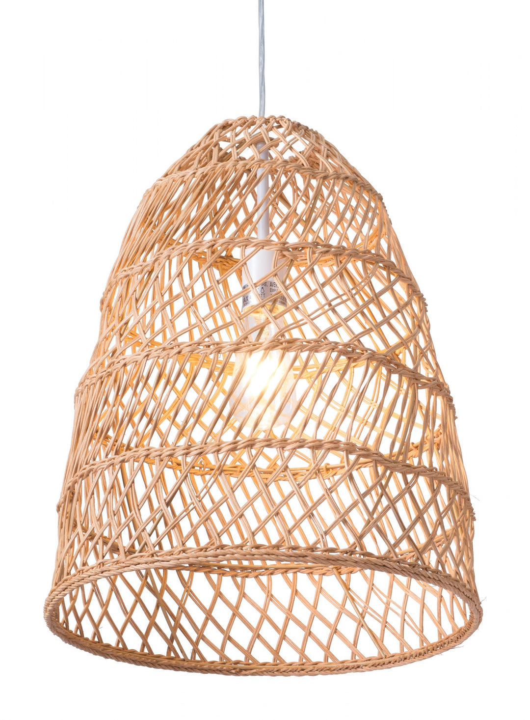 Natural Basket Ceiling Lamp • Coastal Compass Home Decor