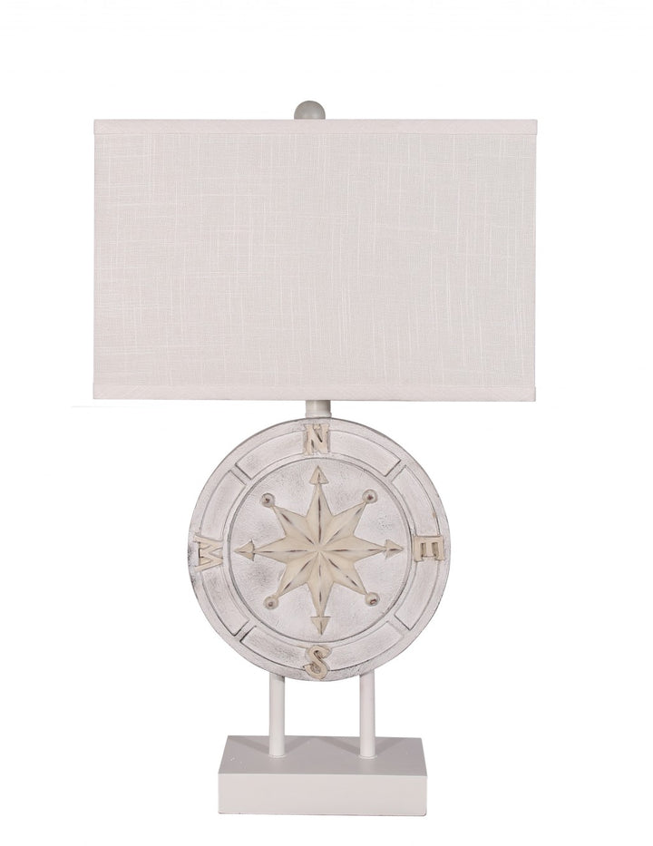 Nautical Compass Table Lamps - Set/2 • Coastal Compass Home Decor