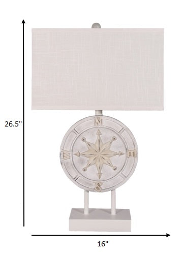 Nautical Compass Table Lamps - Set/2 • Coastal Compass Home Decor