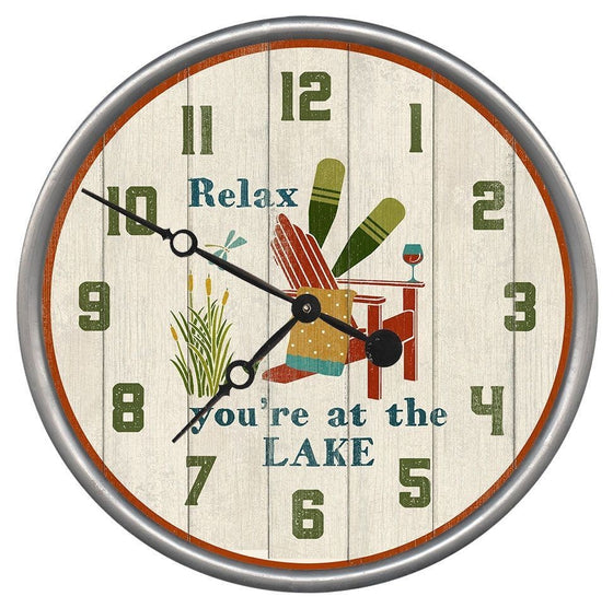 Relax at the Lake Wall Clock