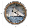 Vintage Sailboats Wall Clock • Coastal Compass Home Decor