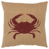 Tan Brown Distressed Crab Throw Pillow