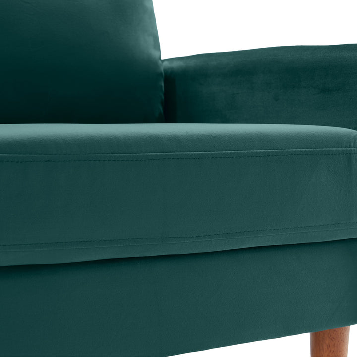 Teal Velvet Sofa • Coastal Compass Home Decor