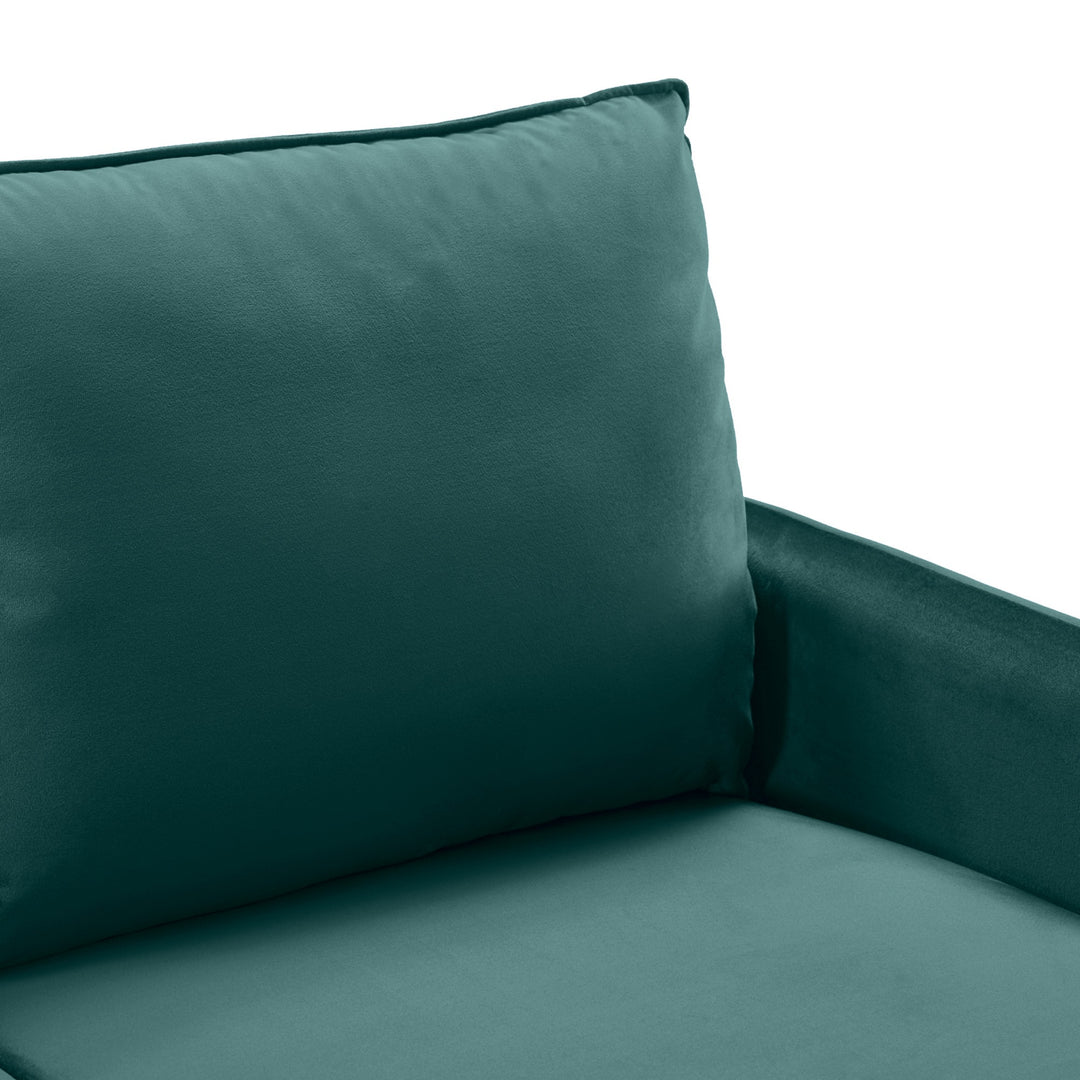 Teal Velvet Sofa • Coastal Compass Home Decor