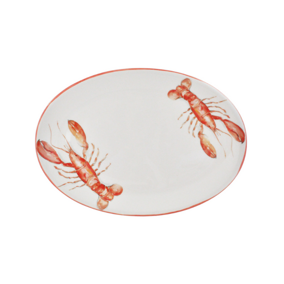 Lobster Oval Platter | Coastal Compass Home Decor