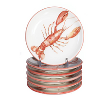  Lobster Bread & Butter Plate - Set/6 | Coastal Compass Home Decor