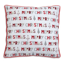  MERRY CHRISTMAS Reversible Throw Pillow | Coastal Compass Home Decor