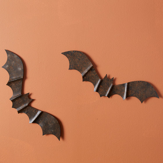 Metal Bat Wall Decor Set • Coastal Compass Home Decor