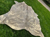 Metallic Gold on Off White Cowhide