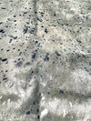 Metallic Silver on Off White Cowhide • Coastal Compass Home Decor