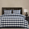 Navy Checker Comforter Set