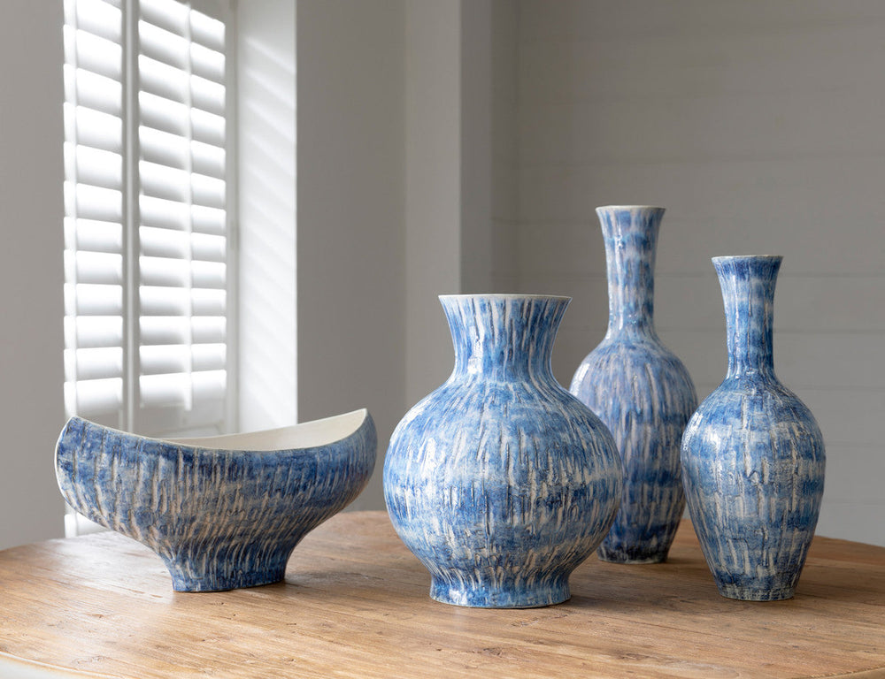 Nazare Porcelain Vase Collection | Coastal Compass Home Decor
