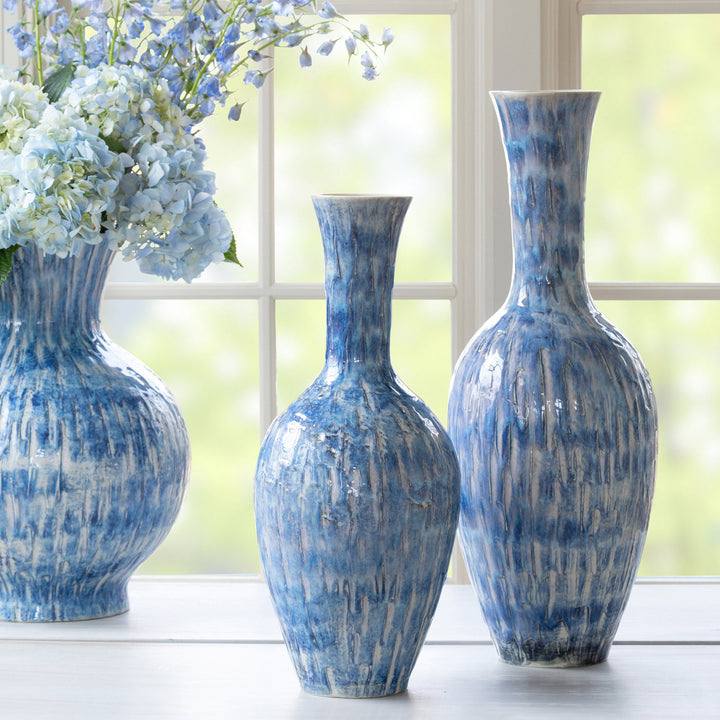Nazare Porcelain Vase - Medium | Coastal Compass Home Decor