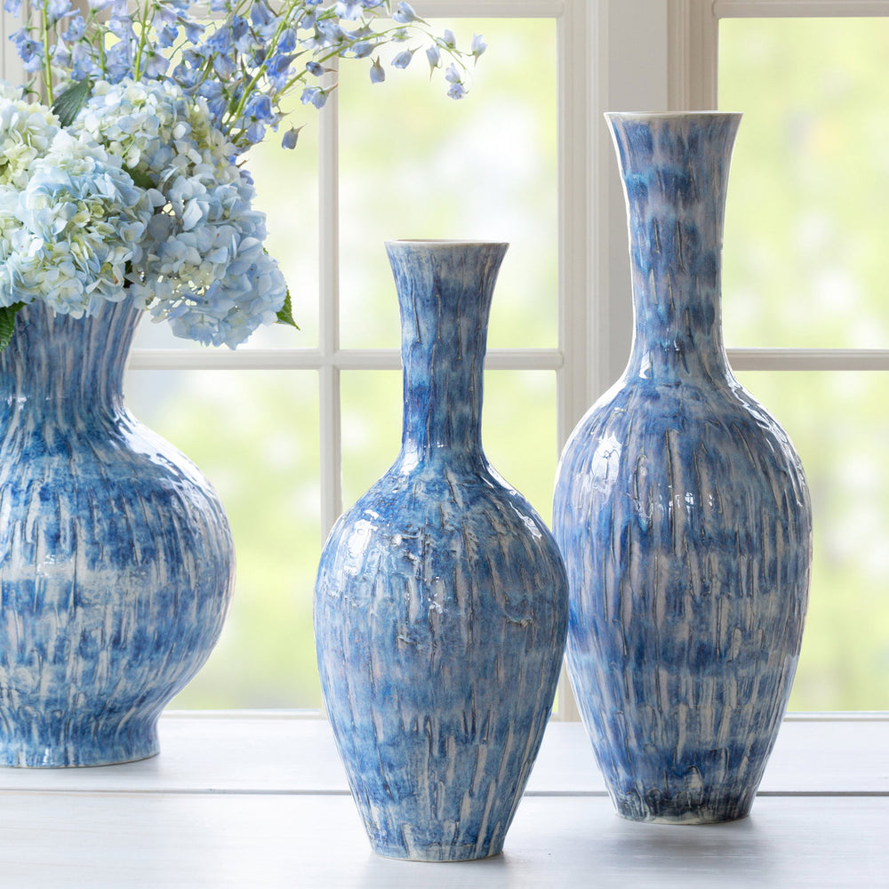 Nazare Porcelain Vase - Medium | Coastal Compass Home Decor