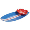 Ocean Side 3-D Surfboard Chip & Dip Tray (2pc) • Coastal Compass Home Decor