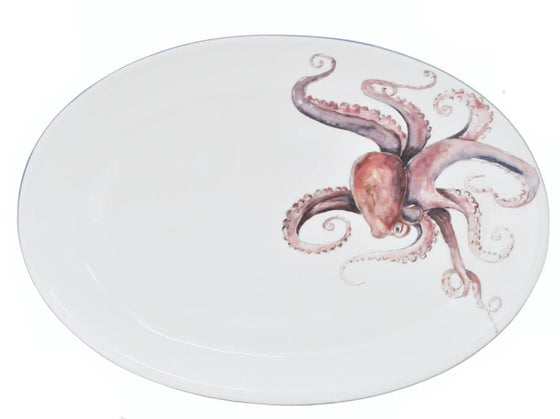 Octopus Oval Serving Platter