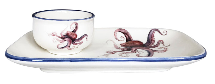 Octopus Medium Tray & Bowl Set | Coastal Compass Home Decor