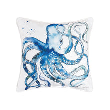  Watercolor Octopus Throw Pillow | Coastal Compass