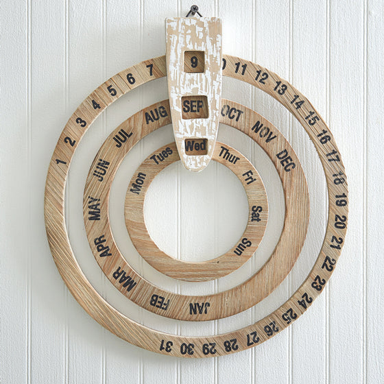 Perpetual Antique Calendar • Coastal Compass Home Decor