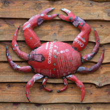  Recycled Metal Red Crab • Coastal Compass Home Decor
