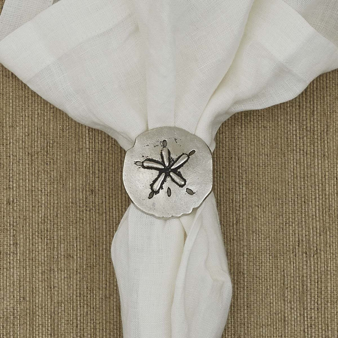 Sand Dollar Napkin Ring - Set of 4 | Coastal Compass