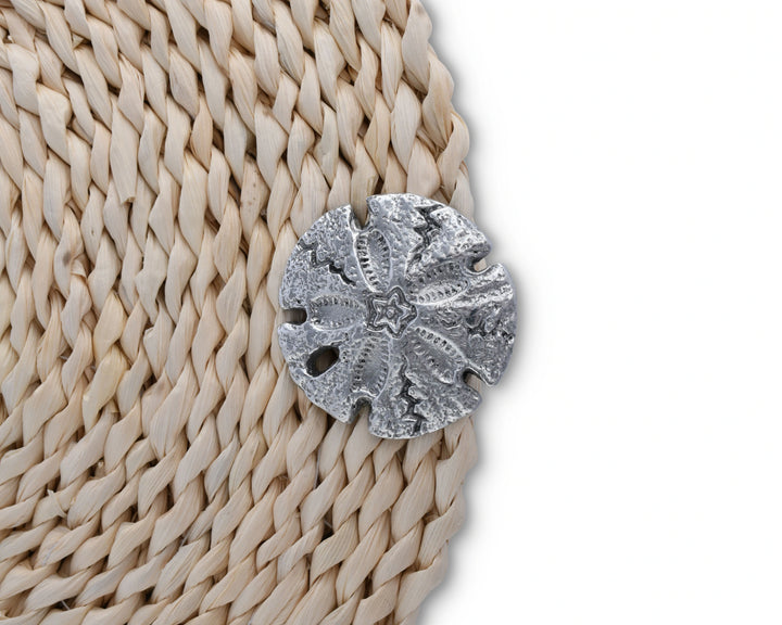 Twisted Seagrass w/ Pewter Sand Dollar Placemats - Coastal Compass Home Decor