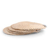 Twisted Seagrass w/ Pewter Sand Dollar Placemats • Coastal Compass Home Decor