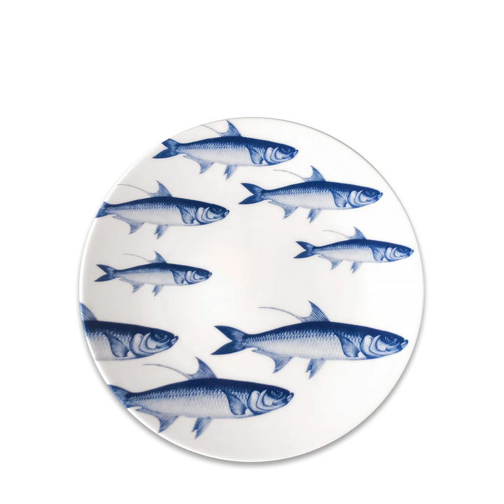 School of Fish Coupe Salad Plate - Coastal Compass Home Decor