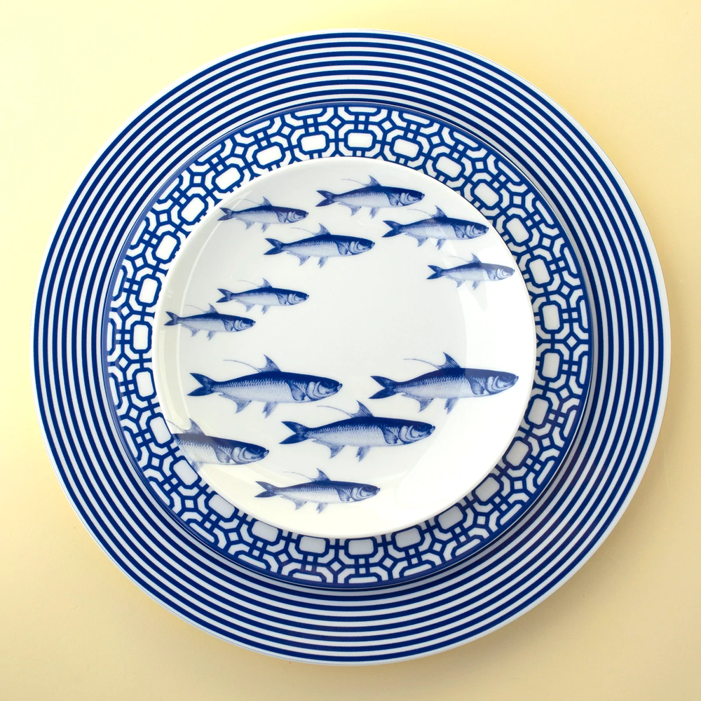 School of Fish Appetizer Plates - Coastal Compass Home Decor