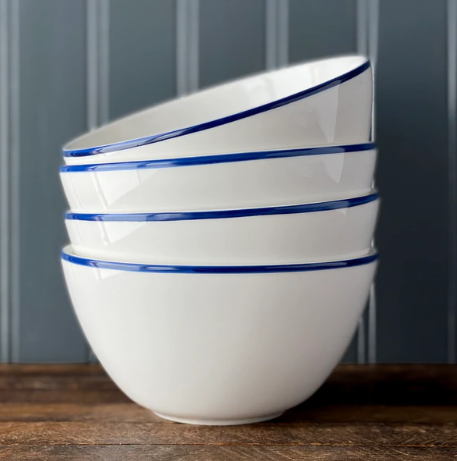 Blue Grace Tall Cereal Bowl • Coastal Compass Home Decor
