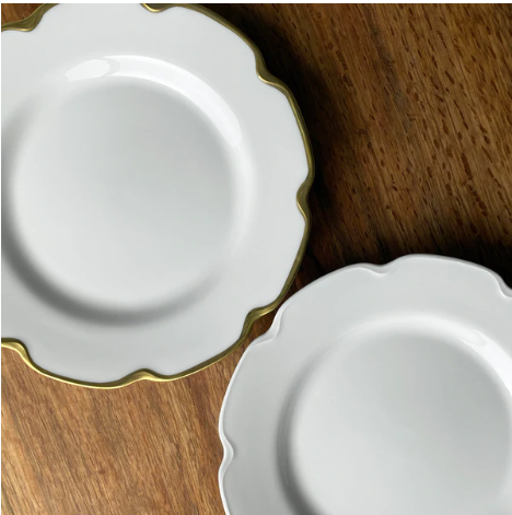 Gold Grace Buffet Plate • Coastal Compass Home Decor