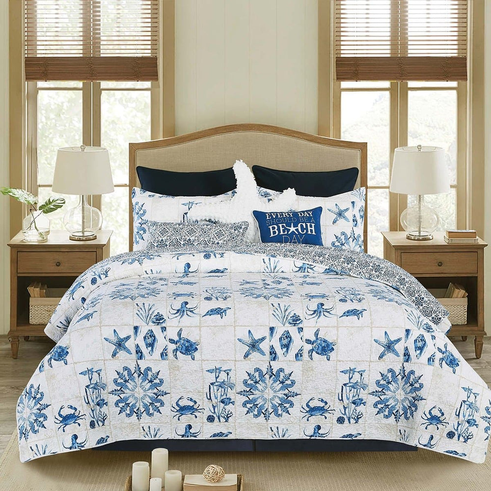 Seaside Bay Quilt Set - Coastal Compass Home Decor